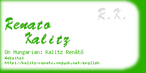 renato kalitz business card